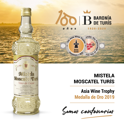 Mistela clásica Moscatel de Turís Oro Asia Wine Trophy 2019