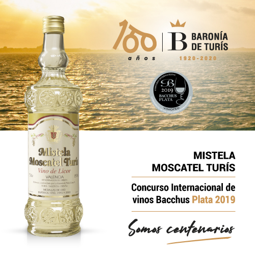 Mistela clásica Moscatel de Turís Plata Bacchus 2019