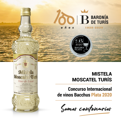 Mistela clásica Moscatel de Turís Plata Bacchus 2020