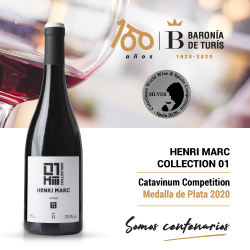Vino tinto monovarietal Henri Marc 01 Syrah Plata Catavinum 2020