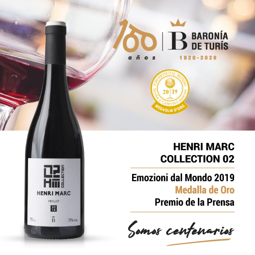 Vino tinto monovarietal Henri Marc 02 Merlot Oro Emozioni Dal Mondo 2019